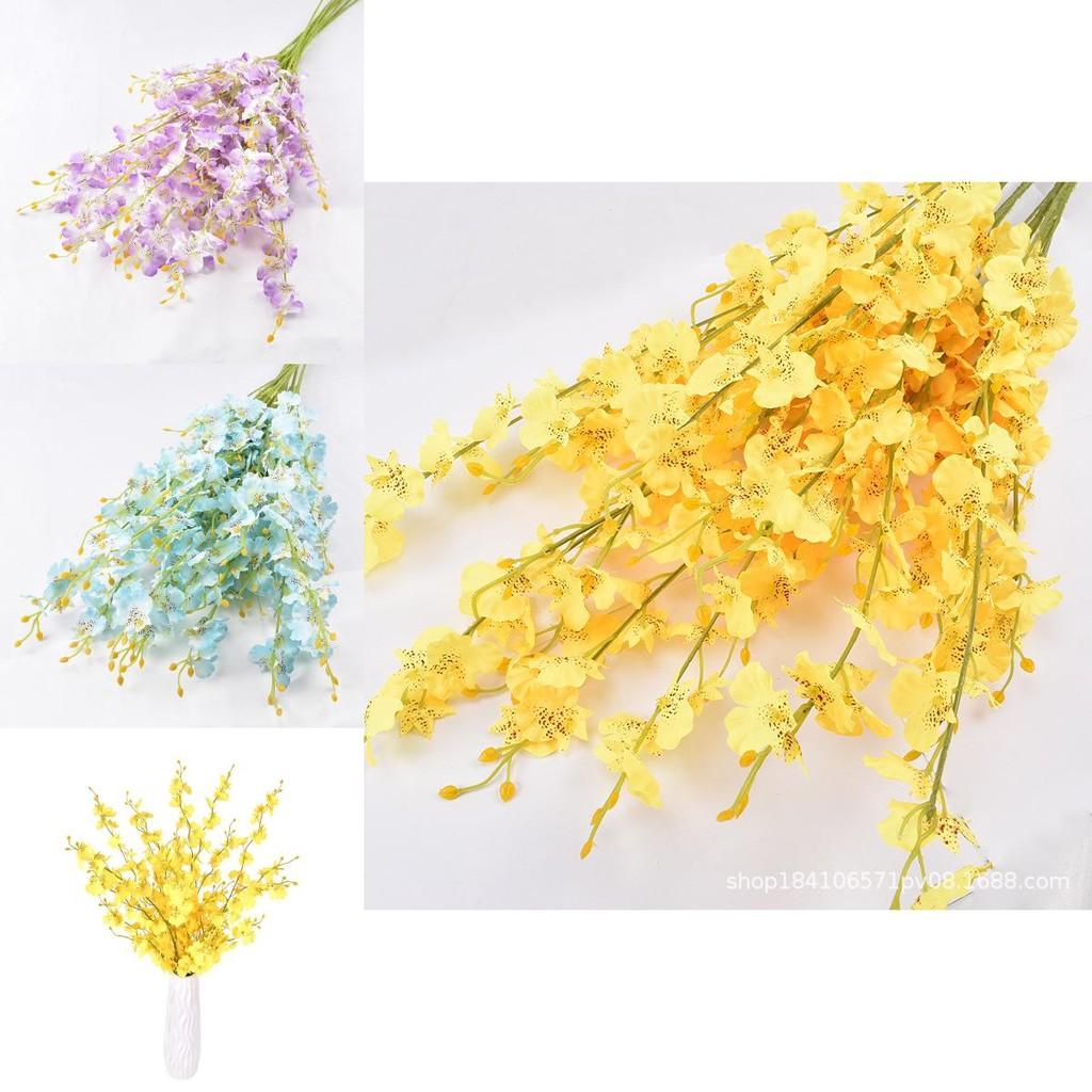 Fivebranch Oncidium Artificial Arrangement For Photography Party And Indoor Decor With Realistic Look