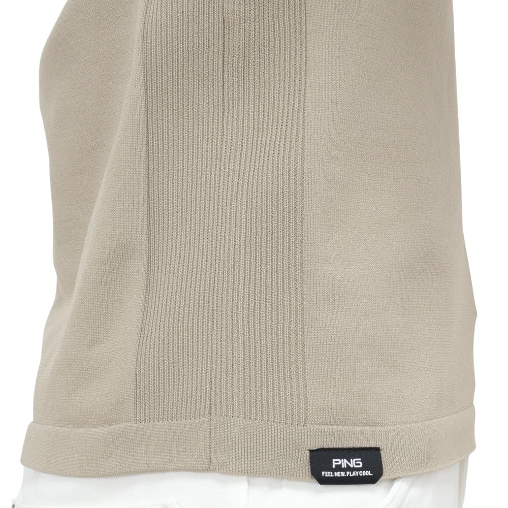 Long Sleeve High Neck Knit Golf S [Pin Apparel] Women's (Side Line) / / 622-4275902 040_Beige