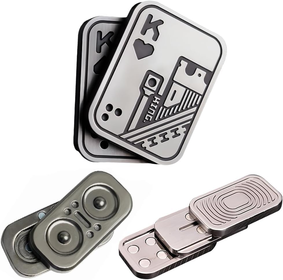 

OBEST Металлический Покерный Фиджет-Гаджет Слайдер Магнитная Монета Игрушка Набор из 3 штук, Ручной Взрослый EDC Антистресс, Офисная Игрушка Подарок, Сердце K, Серебристый