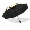1pc Stained Glass Holly Automatic Folding Umbrella with 8-Rib Windproof Design, Portable Foldable Sunshade Umbrella For Halloween 030