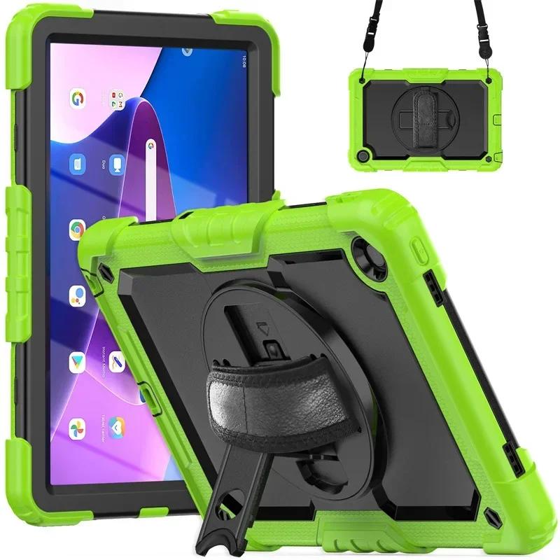 Étui Pour Samsung Galaxy Tab A9 8.7 SM-X110 X115 Housse de Tablette A11 A9+Plus 11 A11 8.7 Capa pour Enfants Protection d'Écran+Sangle de Poignée Tab A7 10.4inch vert