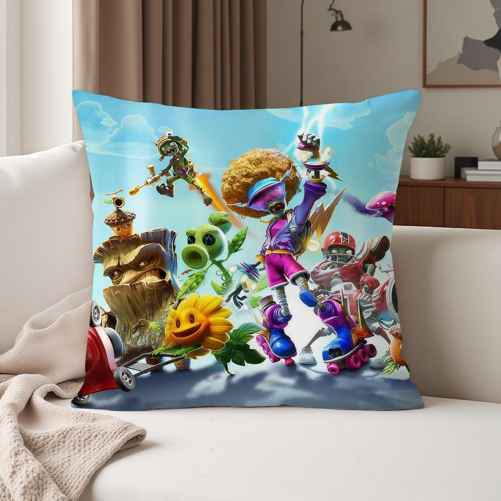 Game PPlants Vs ZZombies Strategy Pillow Case Suitable For Bedrooms Living Rooms Cars Home Decoration