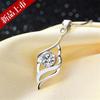 Live Broadcast Angel Wings Pendant: Pt950 White Gold Plated Women's Clavicle Chain - Fashionable Gift for Girlfriend.