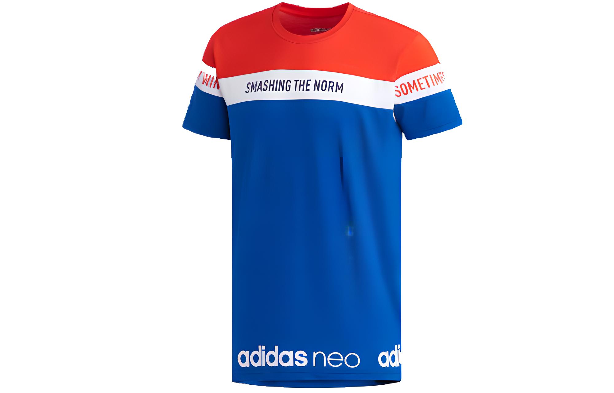 Adidas Neo T Shirt Men s Red Blue Patchwork EJ7073 XXL