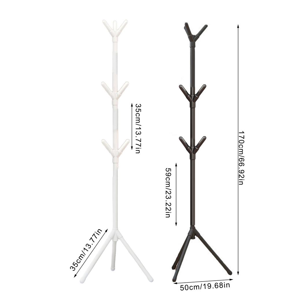 Garderobenständer Flurgarderobe Freistehend Kleider Mützen Organizer Kleiderständer für Hut Jacke Handtaschen Schals 19.69"B x 66.92"H