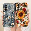 For Samsung Galaxy A56 A36 Cute Cat Flower Cartoon Phone Case For Samsung A36 A56 5G Shockproof Soft Silicone Covers Bumpers