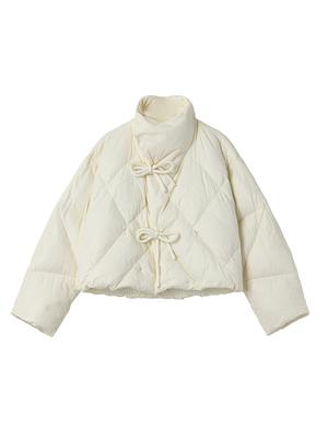 Winter Women Korean Vintage Padded Jacket Stand Collar Puffer Outwear Old Money Cute Core Thick Warm 2000s Aesthetic Designer