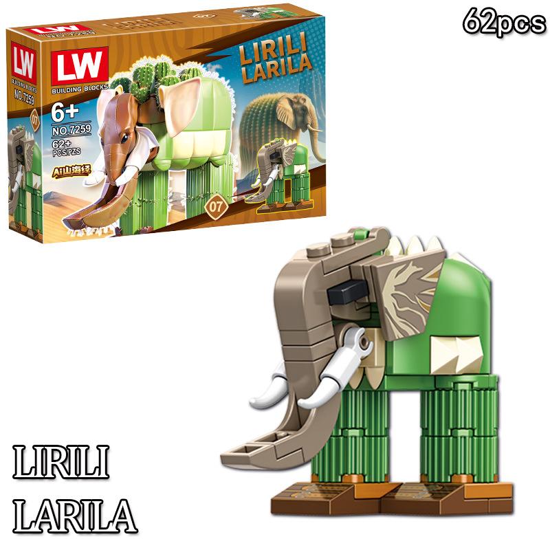 Hai Figur Tungtungsahur Figur Byggekloss Leke Tralalero Tralala Figur Barn Pedagogisk Byggekloss Monteringsleke Gave