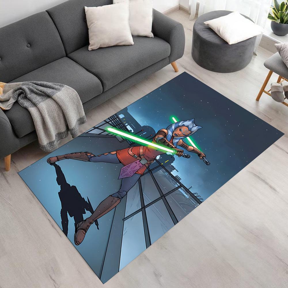 Star Wars Carpet Perfect for Foyer Dining Room Living Rooms Bedrooms Anti-slip Rug Anime Office Decor Birthday Christmas Gift