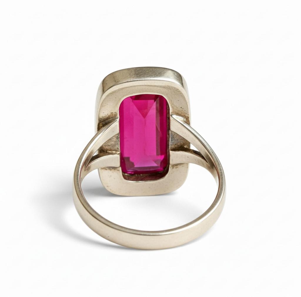 Pink Tourmaline Quartz Ring, 925 Solid Sterling Silver, Statement Ring, Promise Ring, Gift for Mom