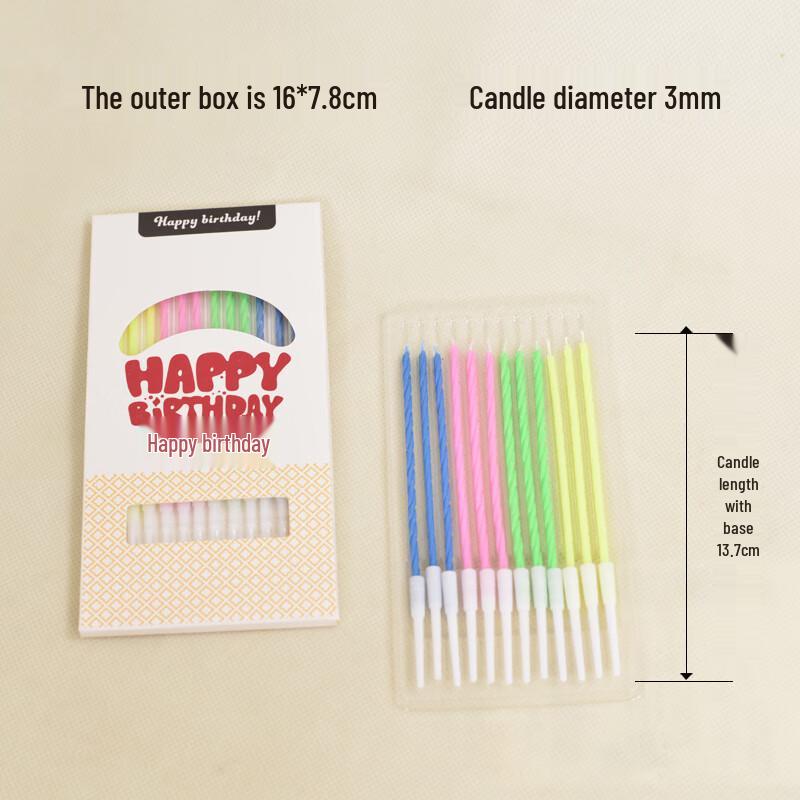 Candy Color Spiral Birthday Candles