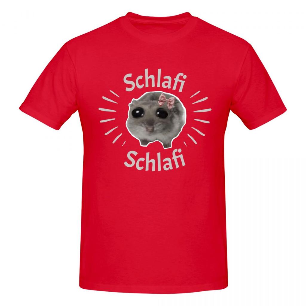 Unisex Schlafi Schlafi Lustiger Hamster Süßes T-Shirt Vintage Große Größen Baumwolle Rundhals Benutzerdefinierte Ärmel Unisex T-Shirt