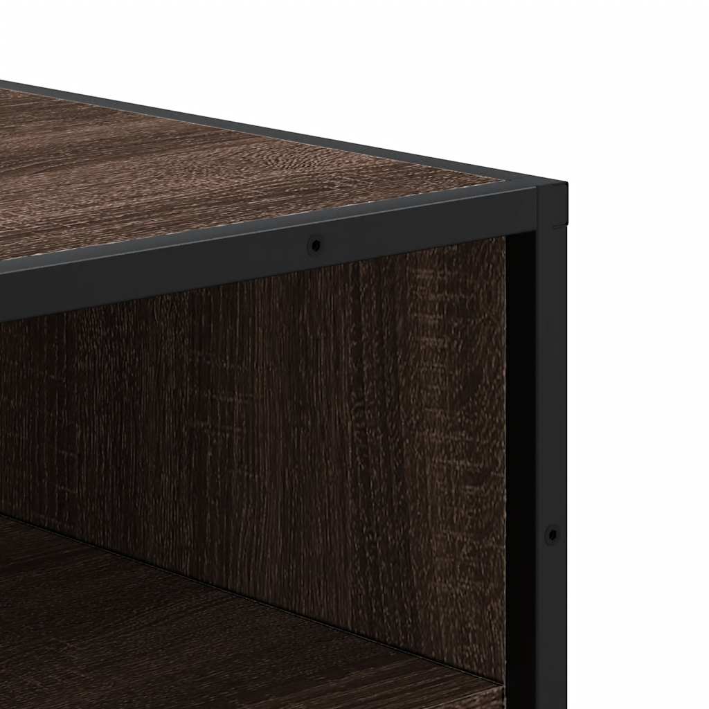 Shoe Rack Brown Oak Effect 48 X 38 X 97.5 Cm Particleboard