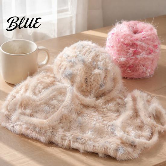 Smooth Weaving Yarn 33M Faux Fur Blend Yarn Soft Fuzzy Mohair for Crochet Thread Knitting DIY Sweater Scarf Hat Colorful Craft Beginners Knitting