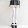 Women'S Sexy Solid Color Black White Thigh High Socks Cute Lolita Style Sweet Thin Leggings Velvet Soft Skin-Friendly Stockings