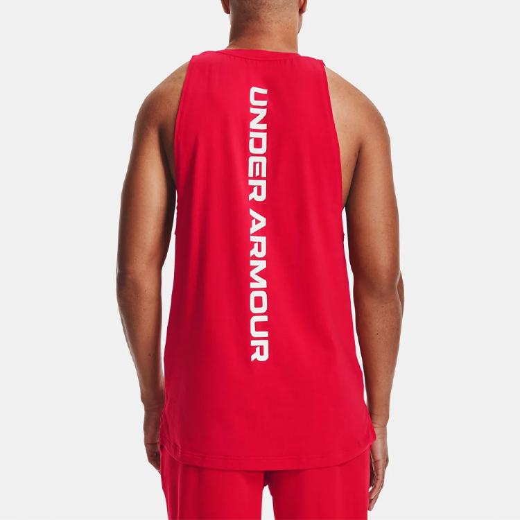 Under Armour Casual Breathable Basketball Sports Vest Men Tops Red 1361901-600