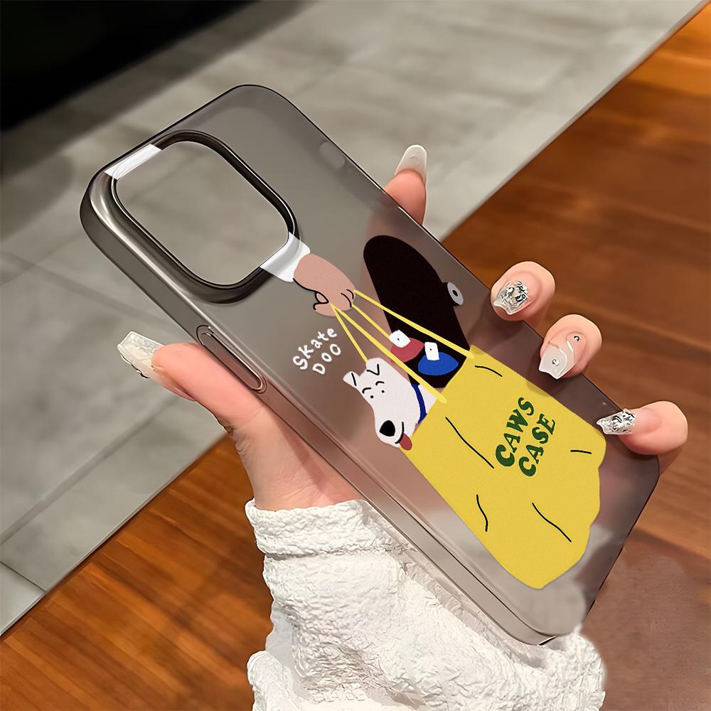 

Чехлы для мобильных телефонов iPhone 11 13 15 Pro Max 12 14 Pro Max Чехол для iPhone 16 15 Plus 13 Pro 12 Матовая текстура с рисунком в виде мультяшных цветов iPhone 16 Pro Max чёрный