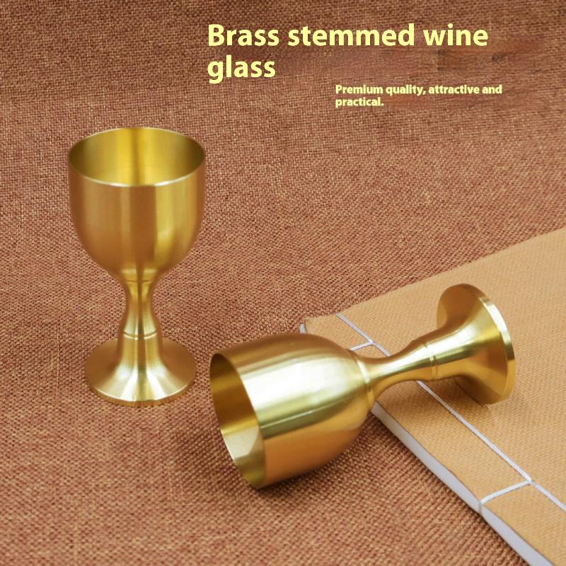 Brass Wine Glass Restaurant Goblet Tabletop Red Wine And White Wine Trumpet Copper Crafts Copper Decoration Mini Shot Glass
