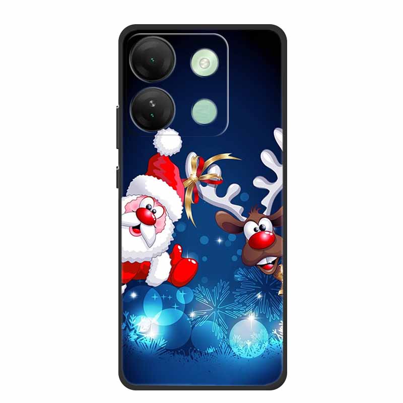 For Infinix Smart 7 HD Christmas Soft Case Silicone TPU Back Cover Phone Cases For Infinix Smart7 Plus X6516 Xmas New Etui Shell