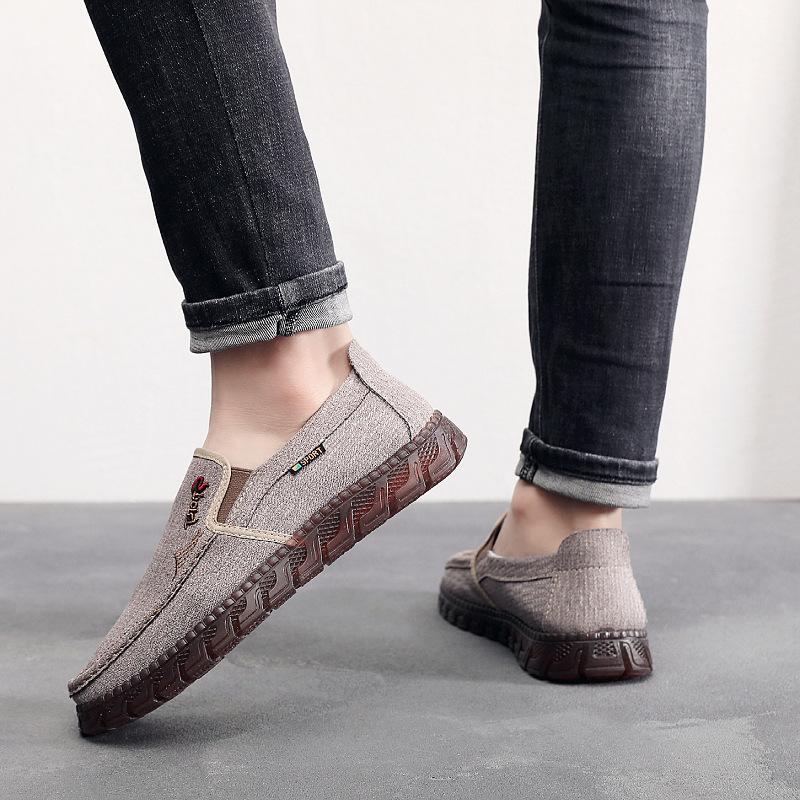 Spring new cloth shoes men's single shoes TPR sole soft sole casual canvas