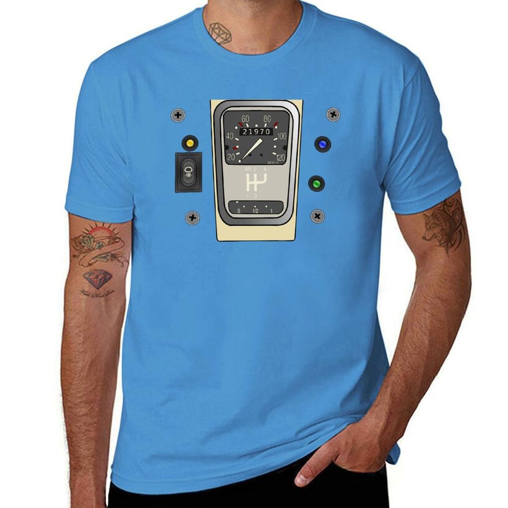 Citroen 2CV - AZ Serie KA - 'Zwei Pferde' (OHNE TEXT) T-Shirt T-Shirts Shirts Grafik-T-Shirts Schwarz Herren Grafik-T-Shirts Packung