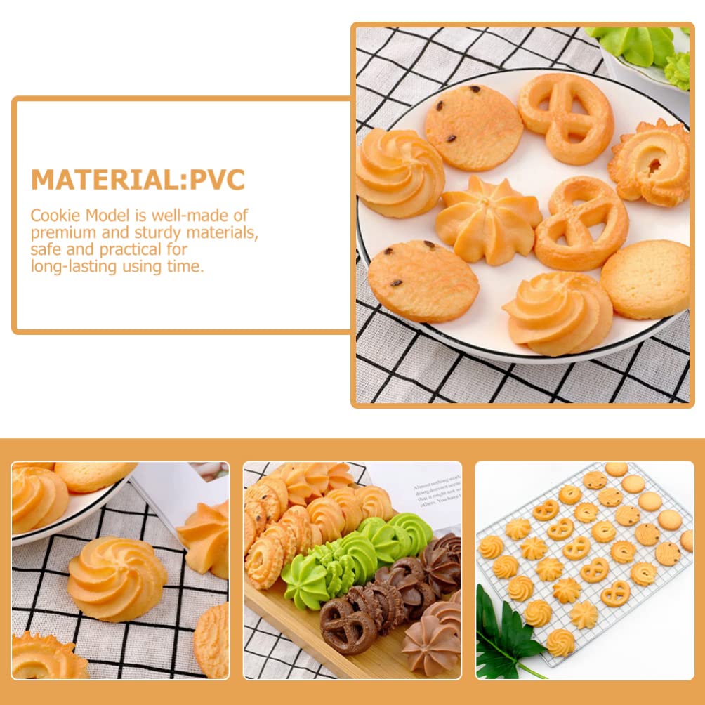 POPETPOP Cookie Food Biscuit Set of Perfect for Pretend Fruit and Promotional Photography and Brown Replicas, Models, 16, Play, School, Events, Shops,