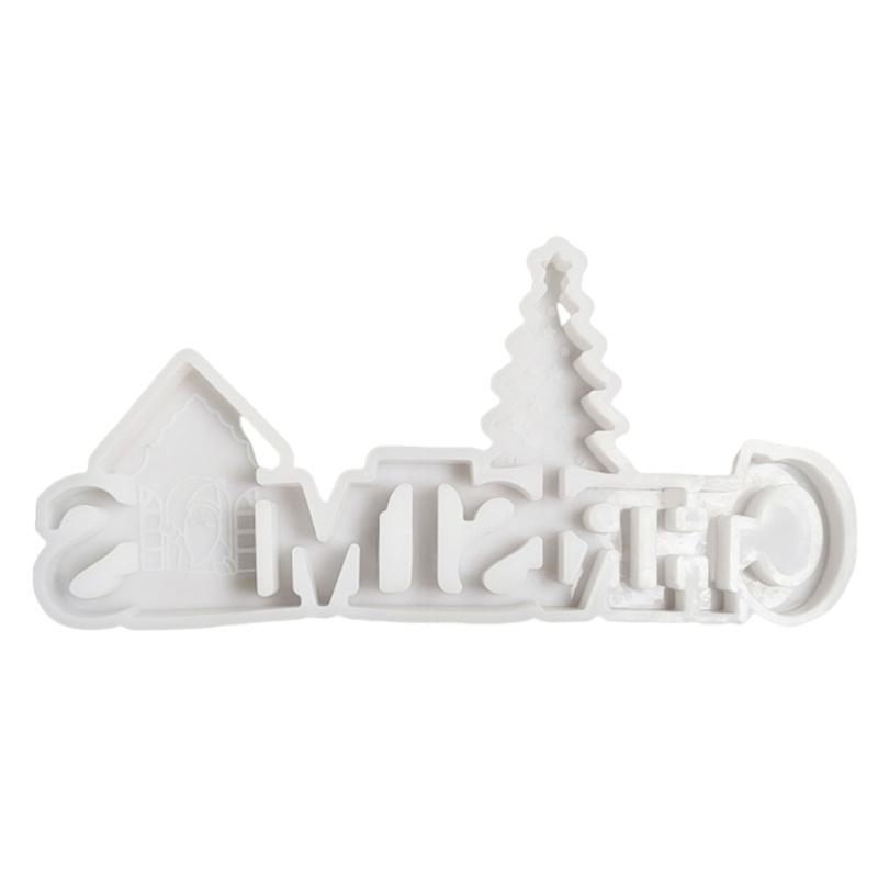 Christmas House Resin Silicone Molds Silicones Concrete Cement Moulds Christmas House Silicone Molds for Epoxy Resin