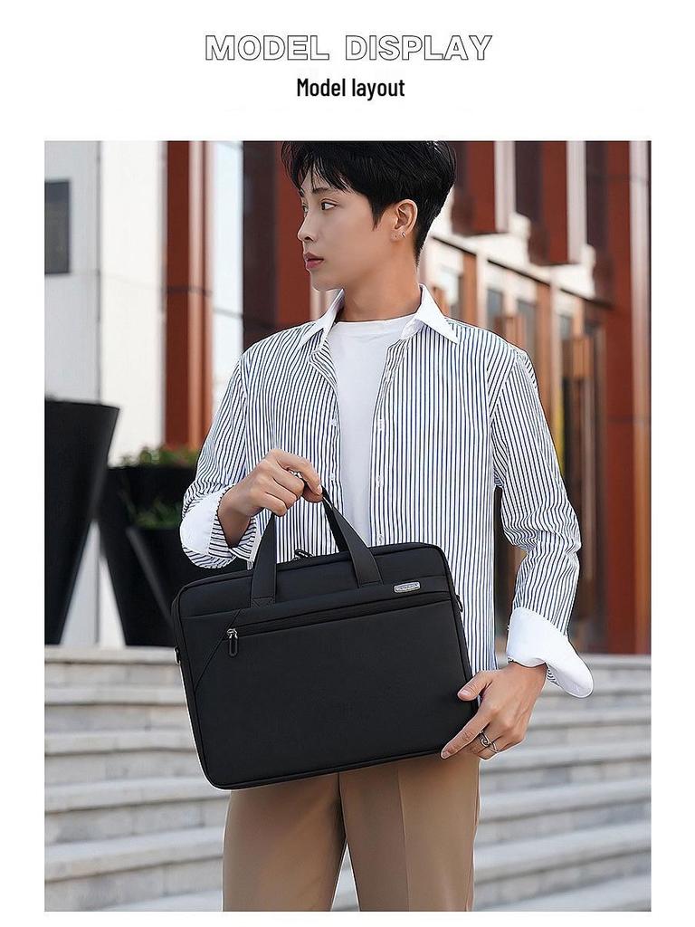 Stylish Unisex High-End Laptop Handbag: Lightweight Briefcase & Travel Shoulder Bag