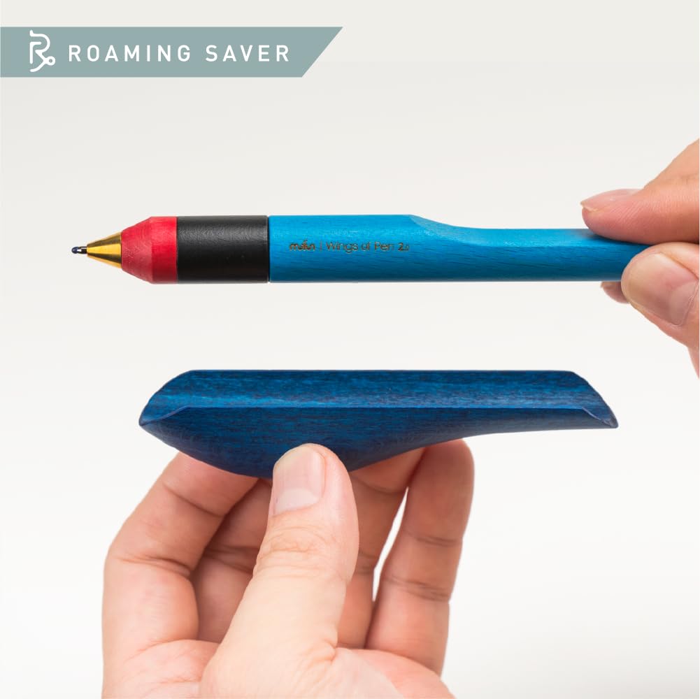 Wings of Pen Yamamusume Desk Tweeting Wooden Ballpoint Bird Desk Pen Office Desk Writing Instrument Pen, Pen, Design, Stand,