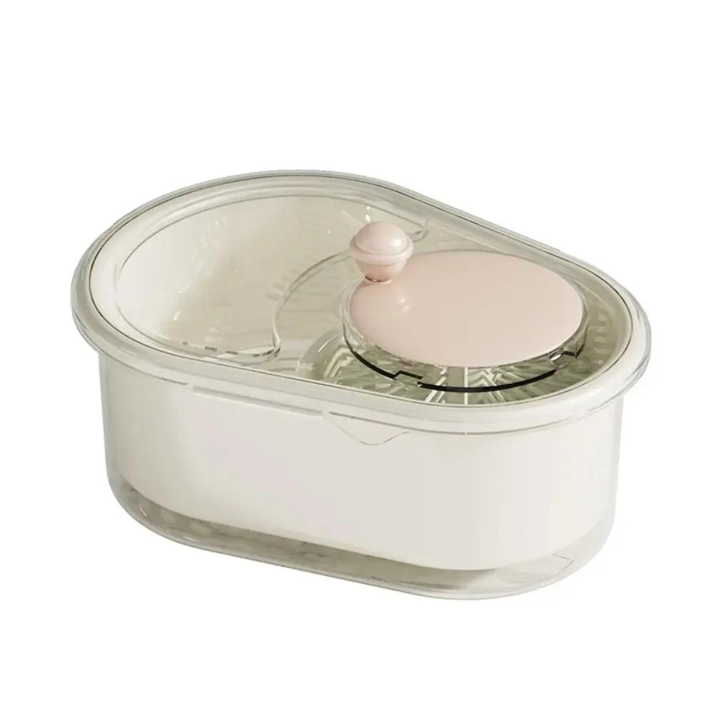 

Household Fruit and Vegetable Cleaning Machine1pc Manual Water Salad Spinner Fruit Drain Basket Kitchen Accessories VIE LENTE білий