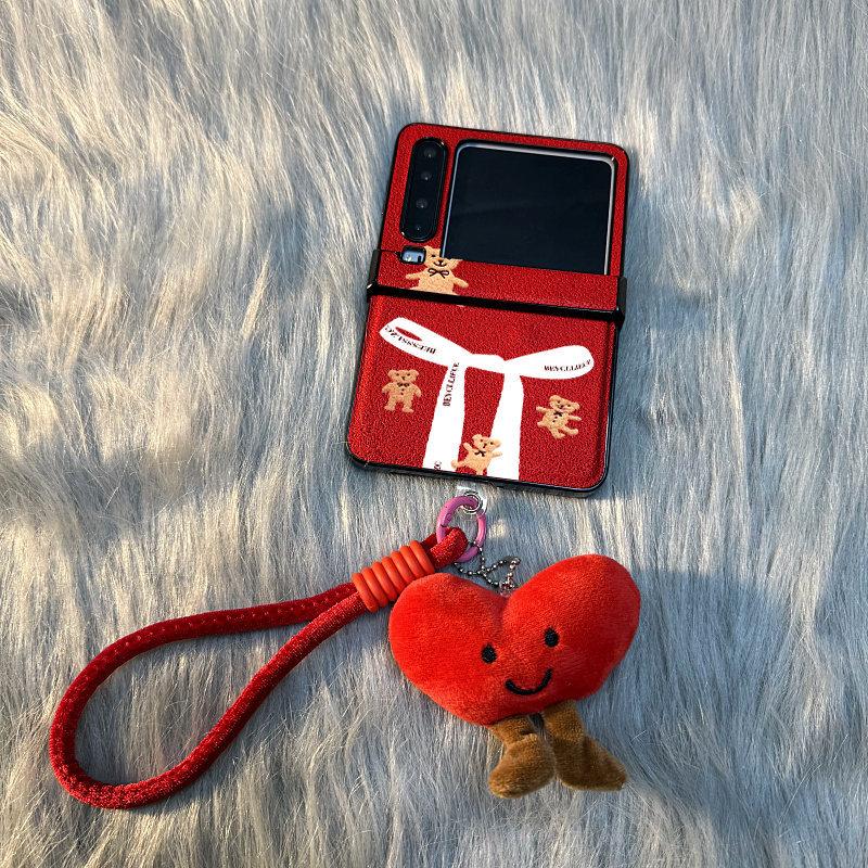 Moon Pit Bow Bear Girl Rope Suitable for Huawei Pocket/s Folding Screen PuraX Mobile Phone Case Xiaomi Mixflip Samsung Zflip//female Glory 