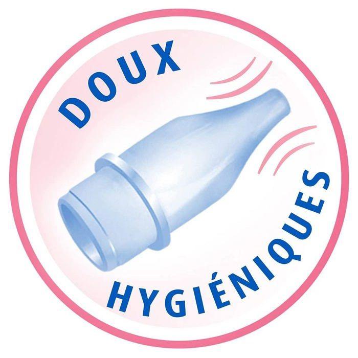 Mouche-bebe Prorhinel Embouts Jetables Mouche pour Bebe, pour Nez Bouche, Fabrique en France, 20 Embouts Souples - Lot de 4