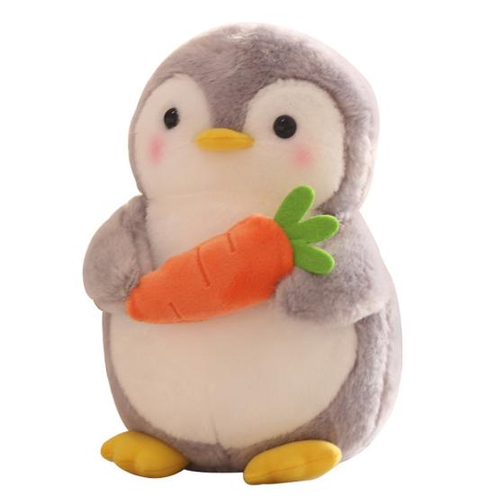 Cute Penguin Hugging Fruit Plush Stuffed Doll Kids Toy Home Decor Valentine Gift