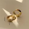 1 Pair Earrings Female High-grade Sense of minority temperament cold wind ear drop ears jewelry