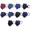 Stripe Necktie Blue Black Slim Skinny Tie Elegant Wedding Groom Tie  Gifts