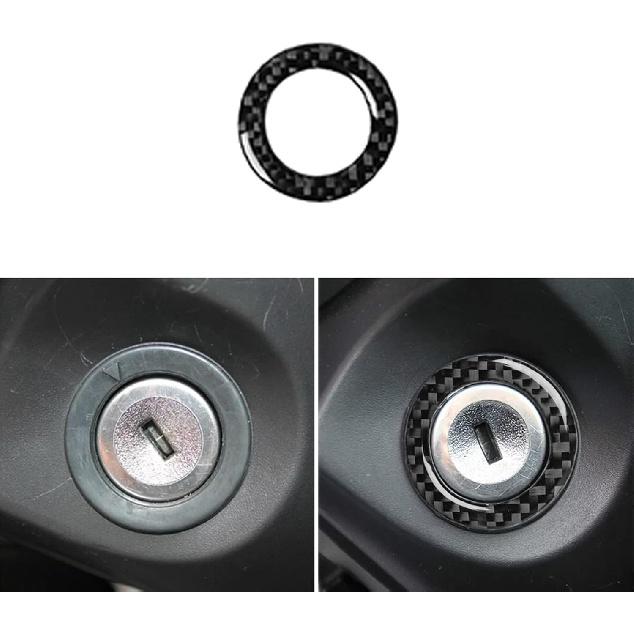 

3pcs Real Soft Carbon Fiber Car Co-Pilot Dashboard Panel Anti-Scratch Strip Trim Sticker Compatible with Ford Mustang GT/Shelby 2009 2010 2011 2012 Ignition Switch Panel