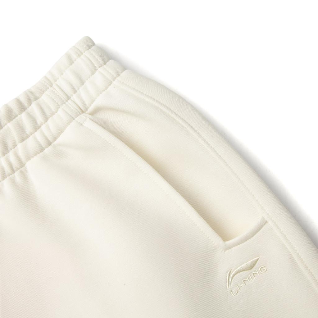 Li Ning Daily Prosperity Series Cny Zodiac Year Straight Leg Mid Rise Knitted Sports Pants Women pants Off-White AKLV108-3