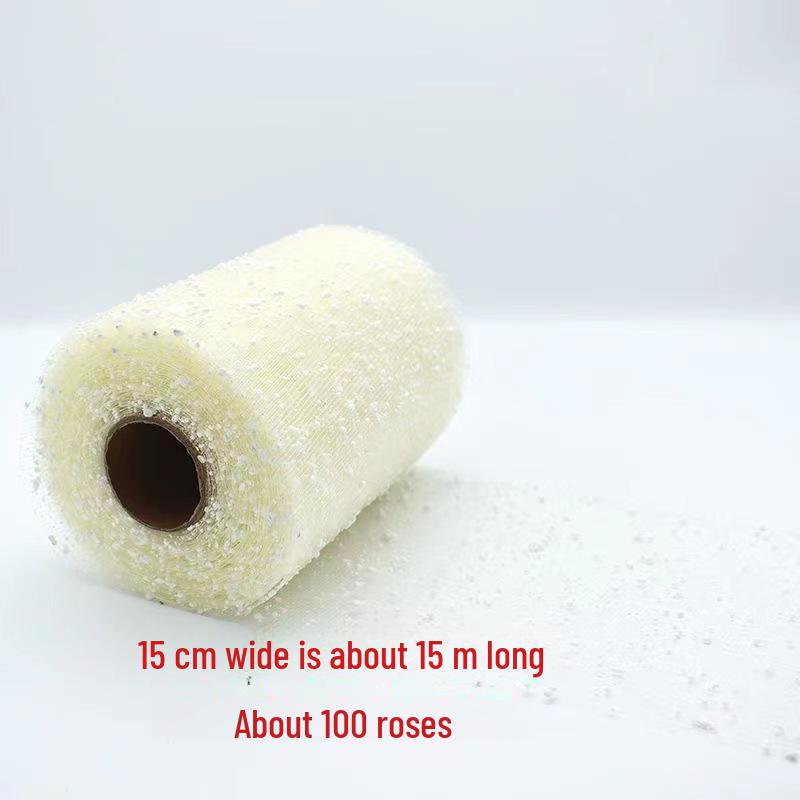 15cm Rose Bouquet Mesh Yarn for Wedding Decor & Florist Use
