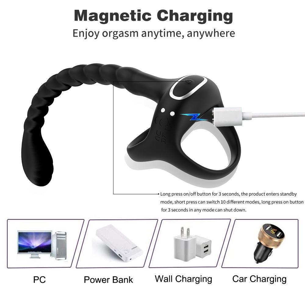 Johnson Gen 2 Anneau vibrant télécommandé et plug anal pour hommes et femmes