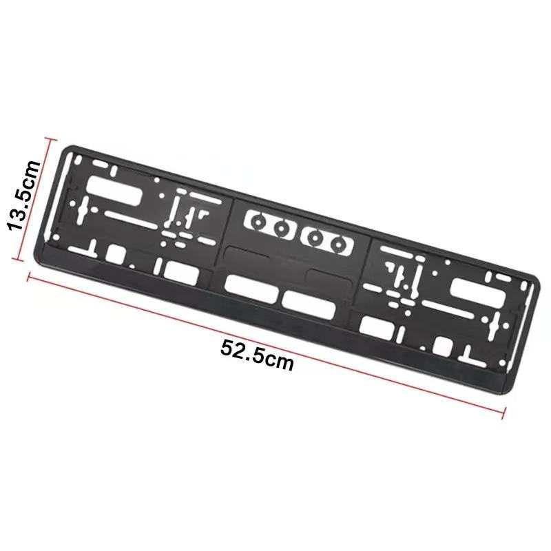 2 PCS 520x110mm Car License Plate Holder License Plate Tag Holder Mount Adapter Bumper Frame Bracket Black Plate Frame License Plate Covers Frames 6
