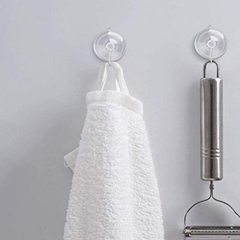 15Pcs PVC Towel Storage Rack Transparent Towel Hanger Multifunctional Wall Hook Bathroom