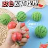 Nuevos Juguetes de Sandía de Fruta Artificial para Apretar Rebote Lento Bola Roja con Ventilación Juguete de Descompresión para Niños y Adultos