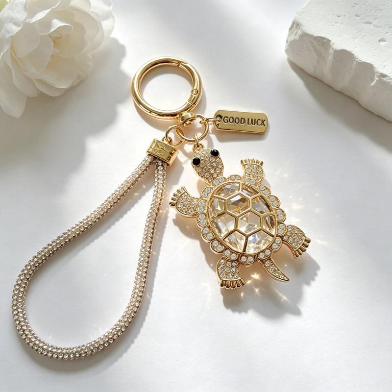 Porte-clés Tortue Charme Animal Mignon Pendentif pour Sac à Main, Clés de Voiture