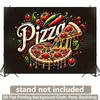 Fundo 2D Noite da Pizza, Pizza Estilo Graffiti com Queijo Derretendo e Salpicos de Fundo