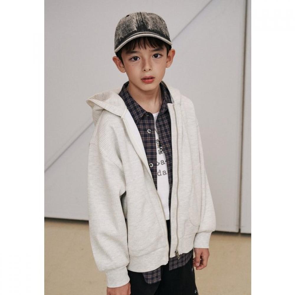 

Bluetail Light Grey Waffle Hooded Zip Up Aaa1jp02lg LightGray/175