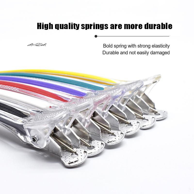 6Pcs Professional Seamless Alligator Hair Clips for Barbershop Haircutting Sectioning Salon And Household Beauty Styling Tools