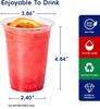 16 Oz Clear Plastic Cups Disposable Cold Drinking Water Cups for Beverages Party Events Picnic Bulk Pack 50/100/150