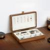 Large Wood Necklace and Jewelry Storage Box,Wooden Earring&Studs Organizer,Portable with Creative Design Engrave Text For Choose