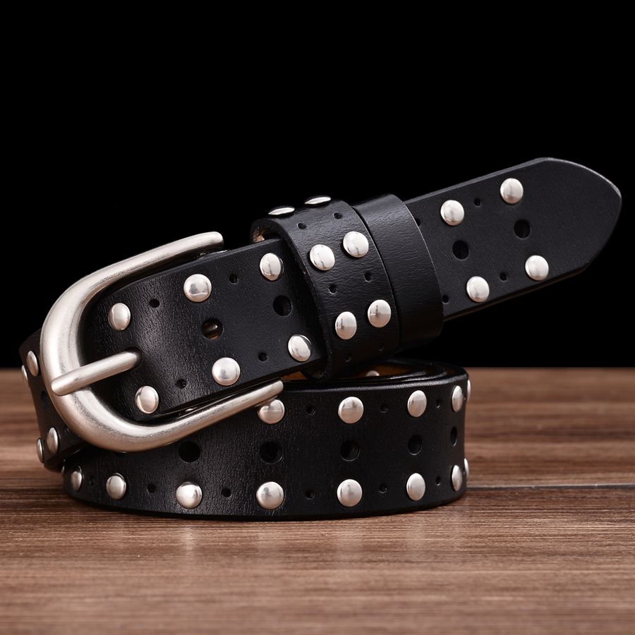 NEW Female Waistband Fashion Women Rivet Belt Hollow Out Belt Width:2.8