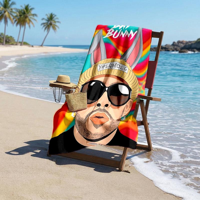 Serviette de plage mode Bbunny: Idéal pour les aventures estivales Doux, absorbant et à séchage rapide, convient pour la natation et le bain